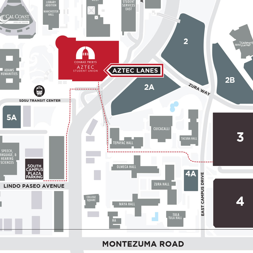 Aztec Lanes map