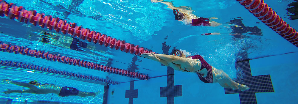 Woman Swimming in the Pool Lane