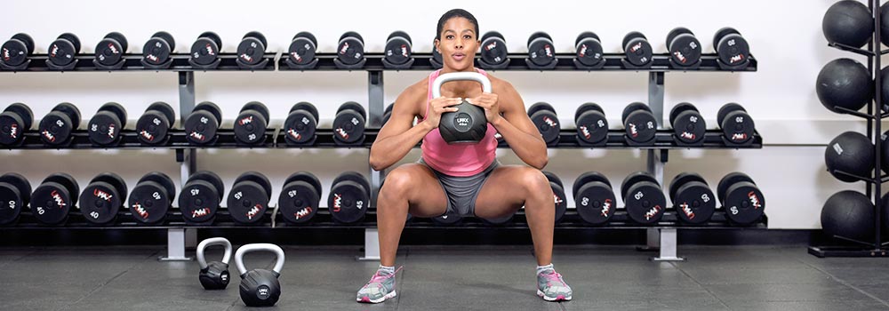 Woman doing weights